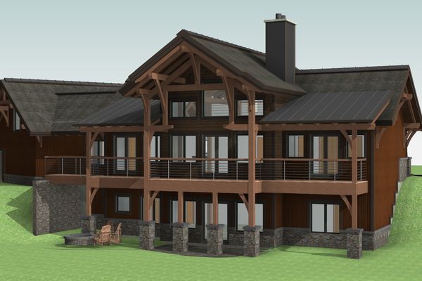 Montrose-Ranch-Colorado-Canadian-Timberframes-Design-Rear-Left-3D