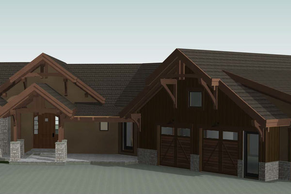 Colorado-Springs-Timber-Home-Canadian-Timberframes-Design-front-right-elevation