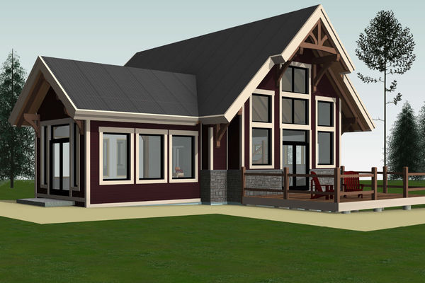 Rocky-Mountain-House-Canadian-Timberframes-Design-Front-Left