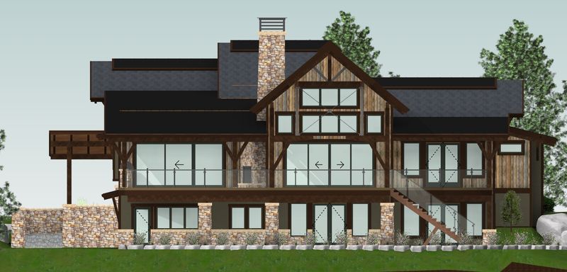 Whytecliff-Canadian-Timberframes-Design-Rear-Elevation