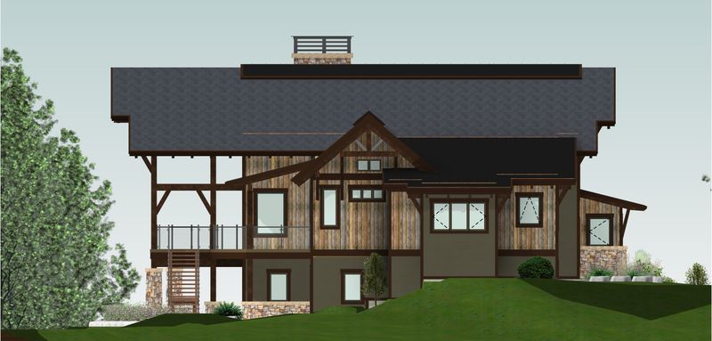 Whytecliff-Canadian-Timberframes-Design-Left-Elevation
