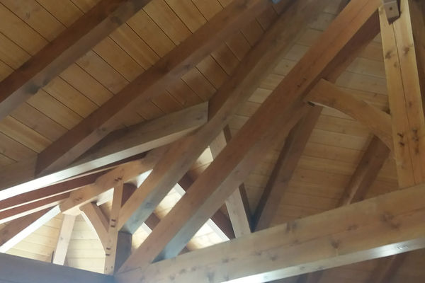 Colorado-Springs-Timber-Home-Construction-Interior-timbers