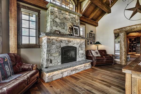 Rustic-River-Calgary-Alberta-Canadian-Timberframes-master-bedroom-fire-place