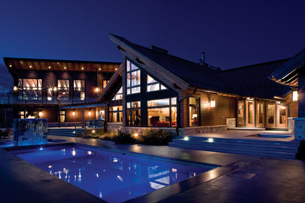 Blue-Stone-Contemporary-Timber-Frame-Alberta-Canadian-Timberframes-Pool