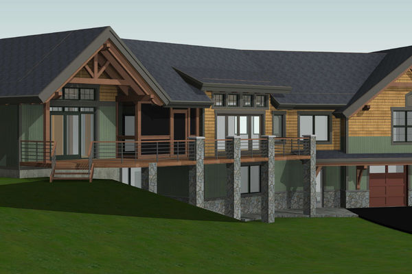 White-Mountain-Timber-Home-Canadian-Timberframes-New-Hampshire-Design-Front-Left-Perspective