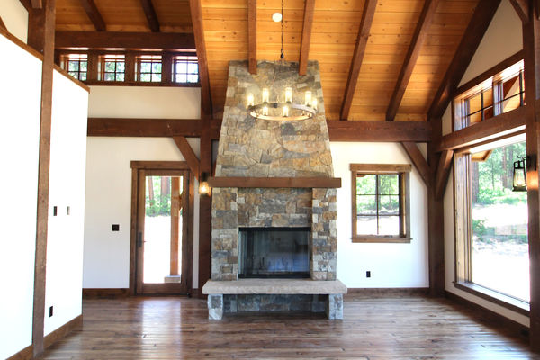 Vesper-Ranch-Colorado-Canadian-Timberframes-Great-Room-Fireplace