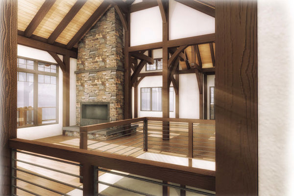 Bear-Rock-Colebrook-New-Hampshire-Canadian-Timberframes-Design-Interior