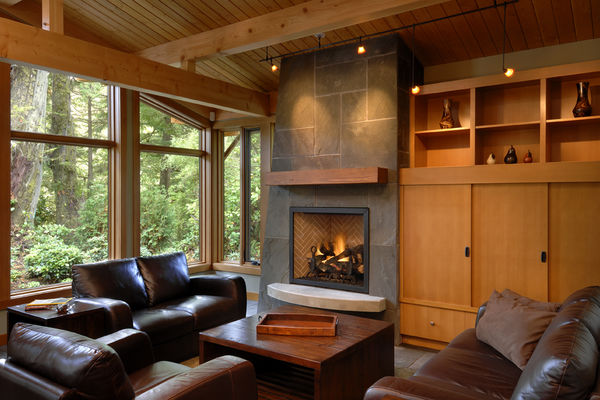 Nestled-Retreat-Tofino-British-Columbia-Canadian-Timberframes-Great-Room-fireplace